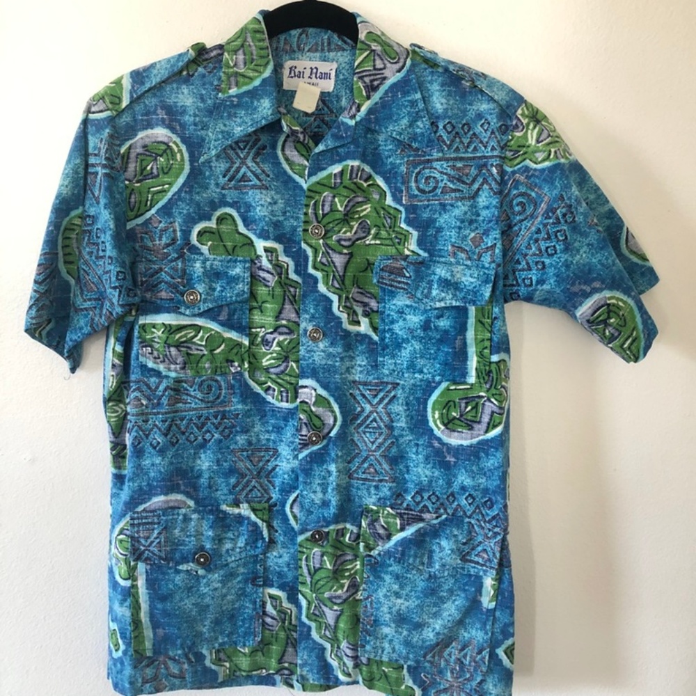 * SOLD* VINTAGE Kai Nani Barkcloth Aloha Shirt